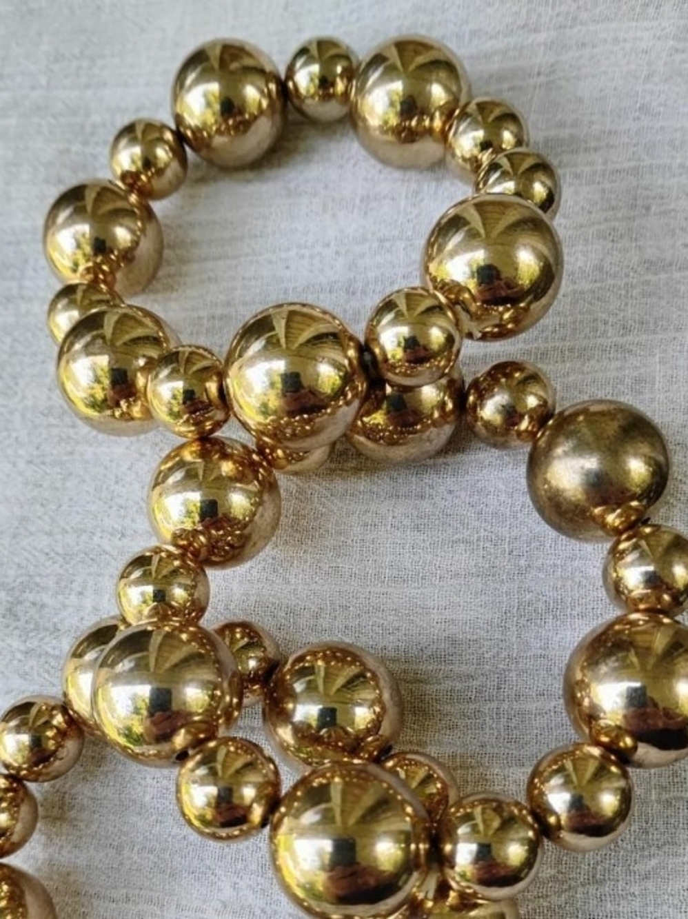 Gold Bead Stretch Bracelet - Women Jewelry